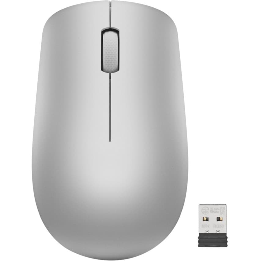 Lenovo 530 Wireless Mouse (Platinum Grey) with Battery
