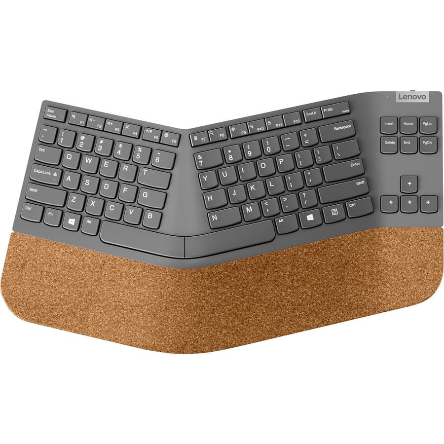 Lenovo Go Split Keyboard 4Y41C33748 | Wireless Ergonomic, US English