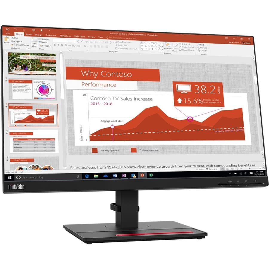 Lenovo ThinkVision T24i-2L 23.8" IPS Monitor | Business Display, HDMI