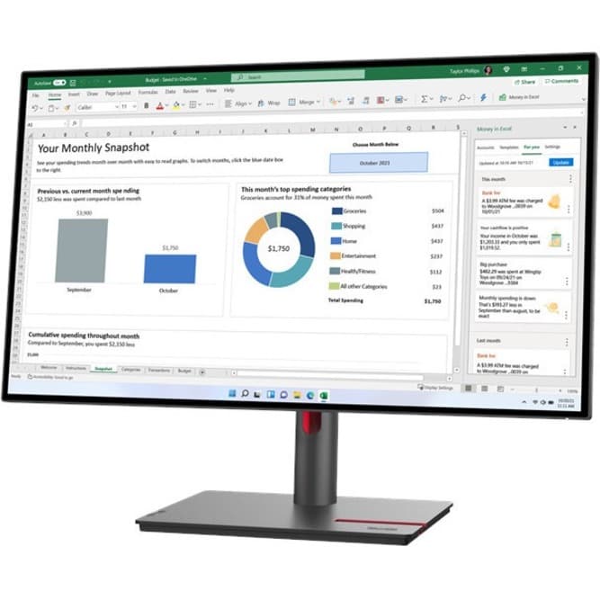 Lenovo ThinkVision P27h-30 27" QHD Monitor | USB-C, IPS, Enterprise