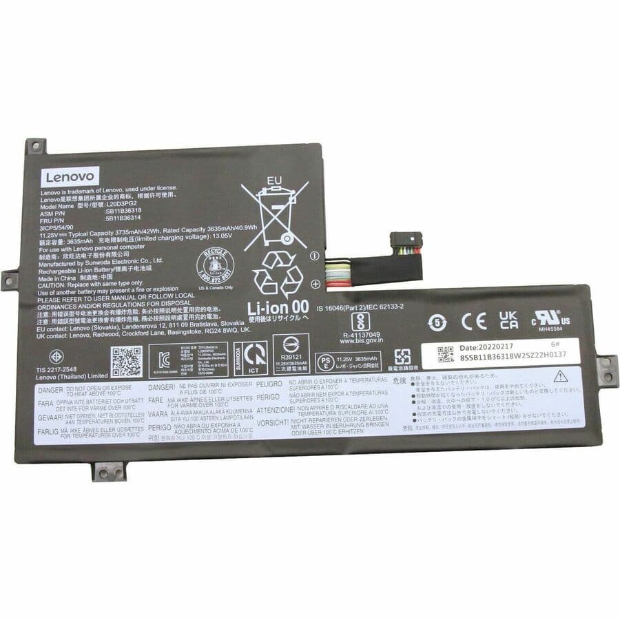 Lenovo 5B11B36314 Chromebook Battery, Rechargeable | Laptop Accessory