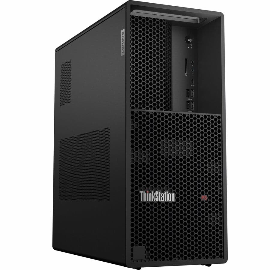 Lenovo ThinkStation P3 Tower workstation with Intel Core i9, 32 GB RAM, and Windows 11 Pro