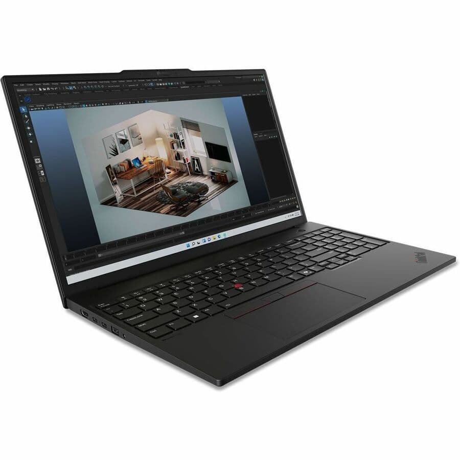 Lenovo ThinkPad P16s Gen 3 mobile workstation with 16-inch display, Intel Core Ultra 9, 16 GB memory, and black chassis