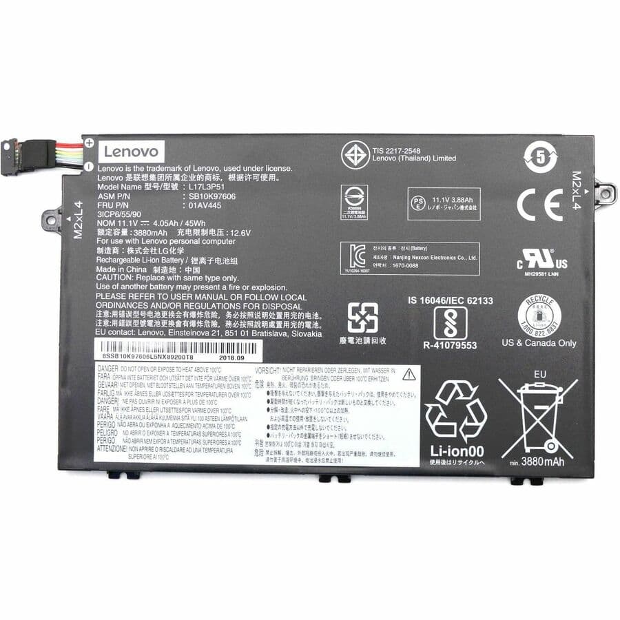 Lenovo SB10K97606 Replacement Battery for E480/E485/E580/E585 | Laptop Battery