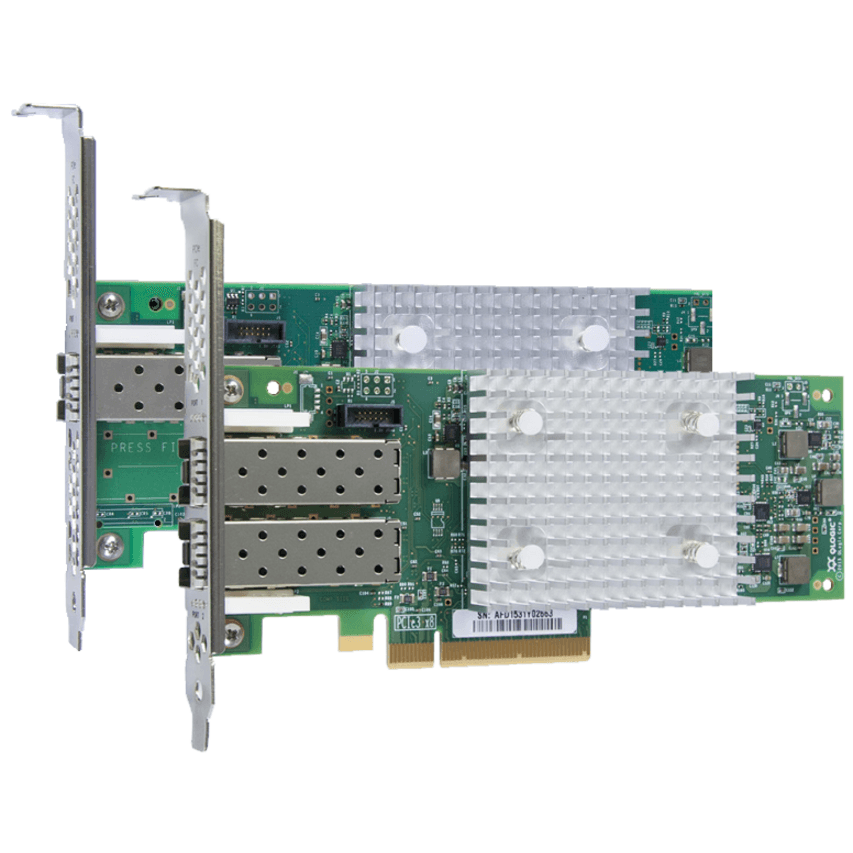 Lenovo QLogic 16Gb Fibre Channel dual-port HBA model 01CV760 for enterprise SAN connectivity
