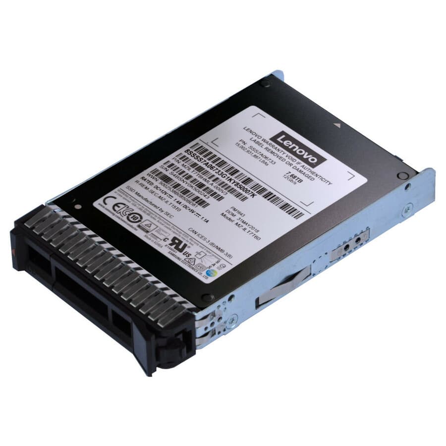 Lenovo 2.5-inch PM1643A 7.68TB enterprise SAS SSD for data center storage