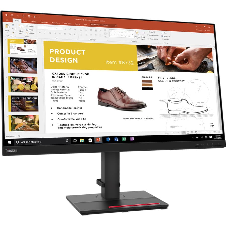 Lenovo P32p-20 31.5-inch UHD monitor with USB-C connectivity and near-edgeless display