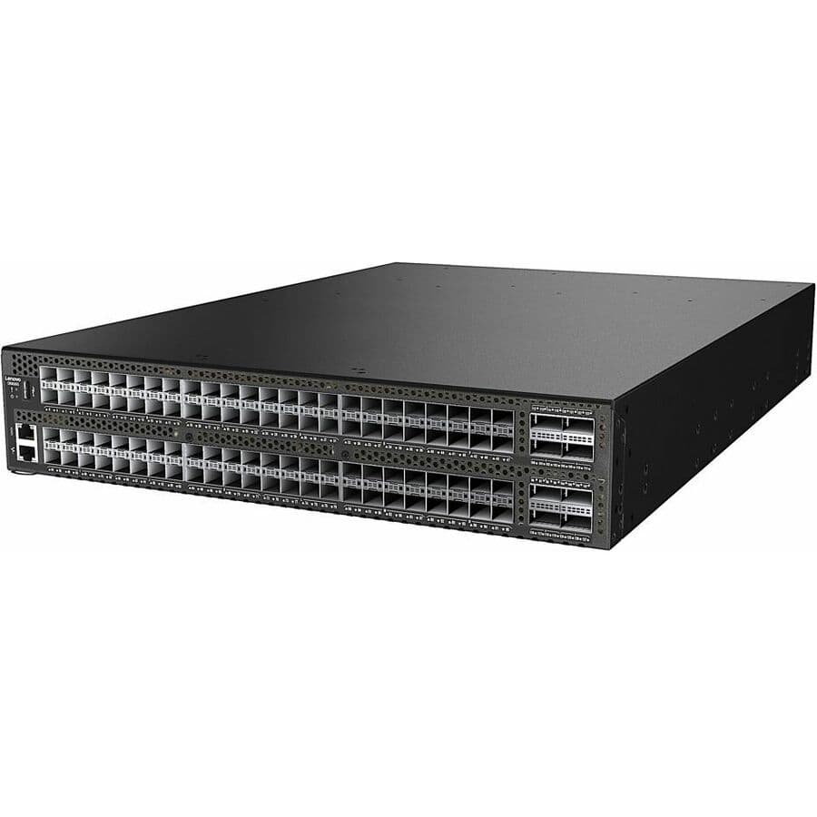 Lenovo DB630S 48-port 32G Fibre Channel SAN switch with dual power supplies and rail kit