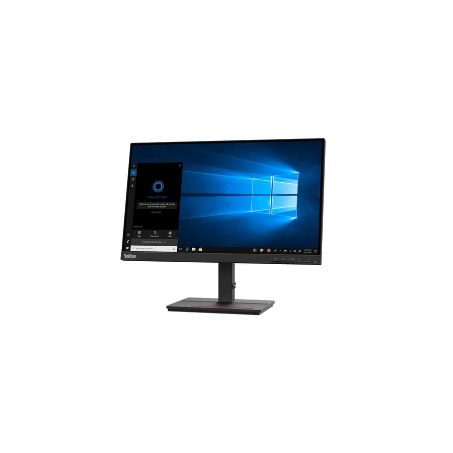 Lenovo ThinkVision S24e-20 23.8-inch LED monitor in Raven Black with slim business design