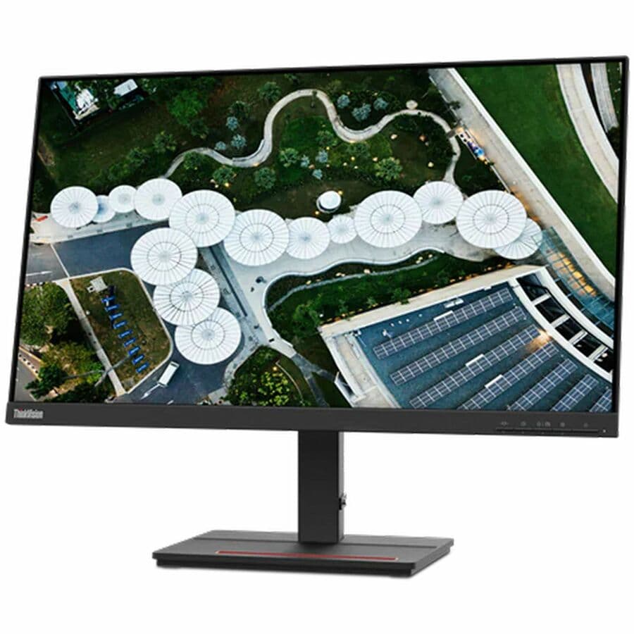 Lenovo ThinkVision S24e-20 23.8-inch LED monitor in Raven Black with slim business design