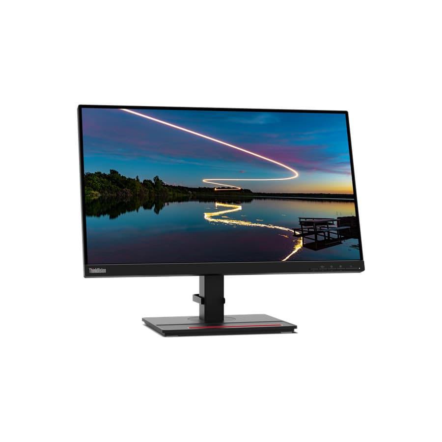 Lenovo T24m 20 23.8-inch Full HD monitor with USB-C, integrated webcam, and Ethernet