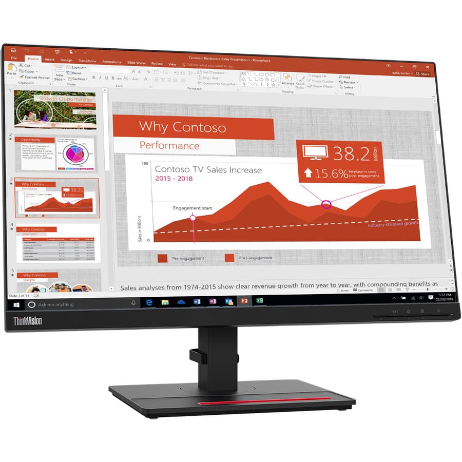 Lenovo ThinkVision T24i-2L 23.8-inch IPS business monitor with slim profile