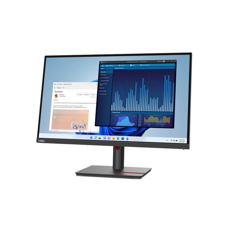 Lenovo TS T27p 30 27-inch 4K monitor with USB-C, HDMI, and RJ45 connectivity