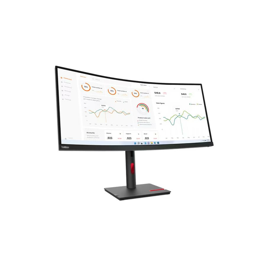 Lenovo T34w30 34-inch HDMI CAM ultrawide monitor for enterprise multitasking