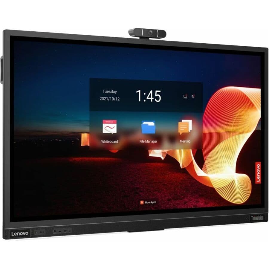 Lenovo ThinkVision T75 75 inch collaboration display with integrated camera for conference rooms
