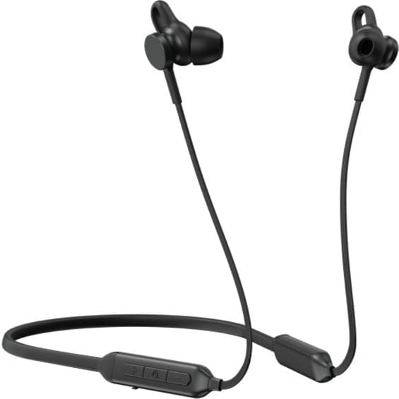 Lenovo 500 BT black in-ear wireless headphones with binaural earbuds and in-line microphone