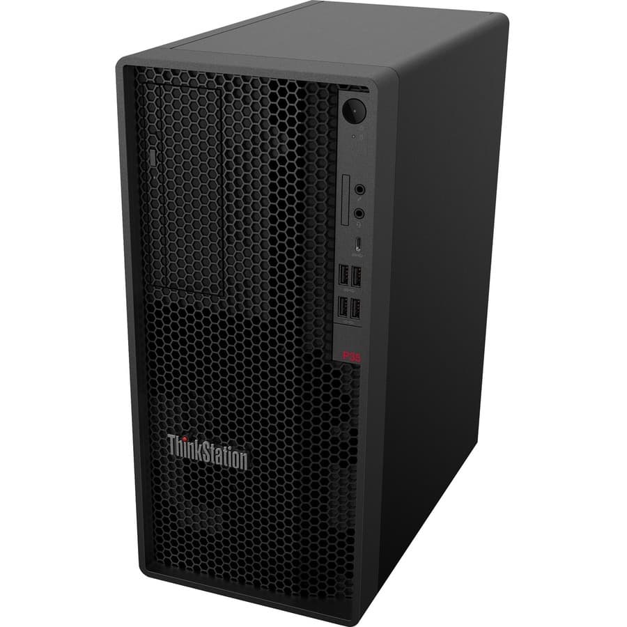 Lenovo ThinkStation P358 Tiny compact workstation with Intel Core i5, dual DisplayPort, and small footprint