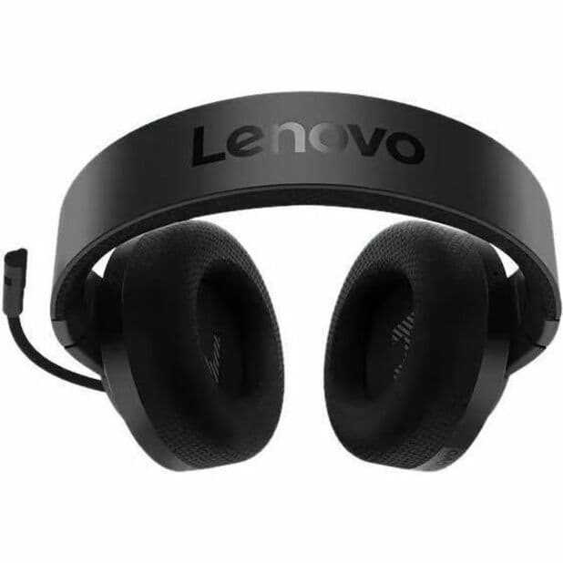 Lenovo H210 wired gaming headset with over-ear design and boom microphone