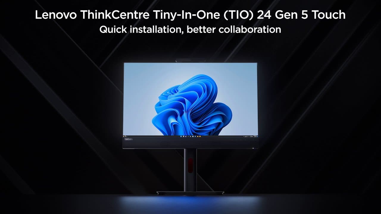 Lenovo ThinkCentre Tiny-In-One 24 Gen 5 Touch Monitor : Quick installation, better collaboration