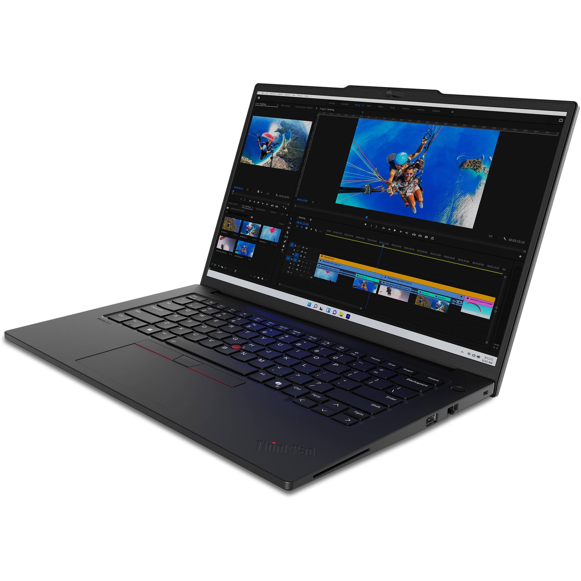 Lenovo ThinkPad P14s G5 mobile workstation with 14.5-inch display, Intel Core Ultra 7, and Intel Arc graphics