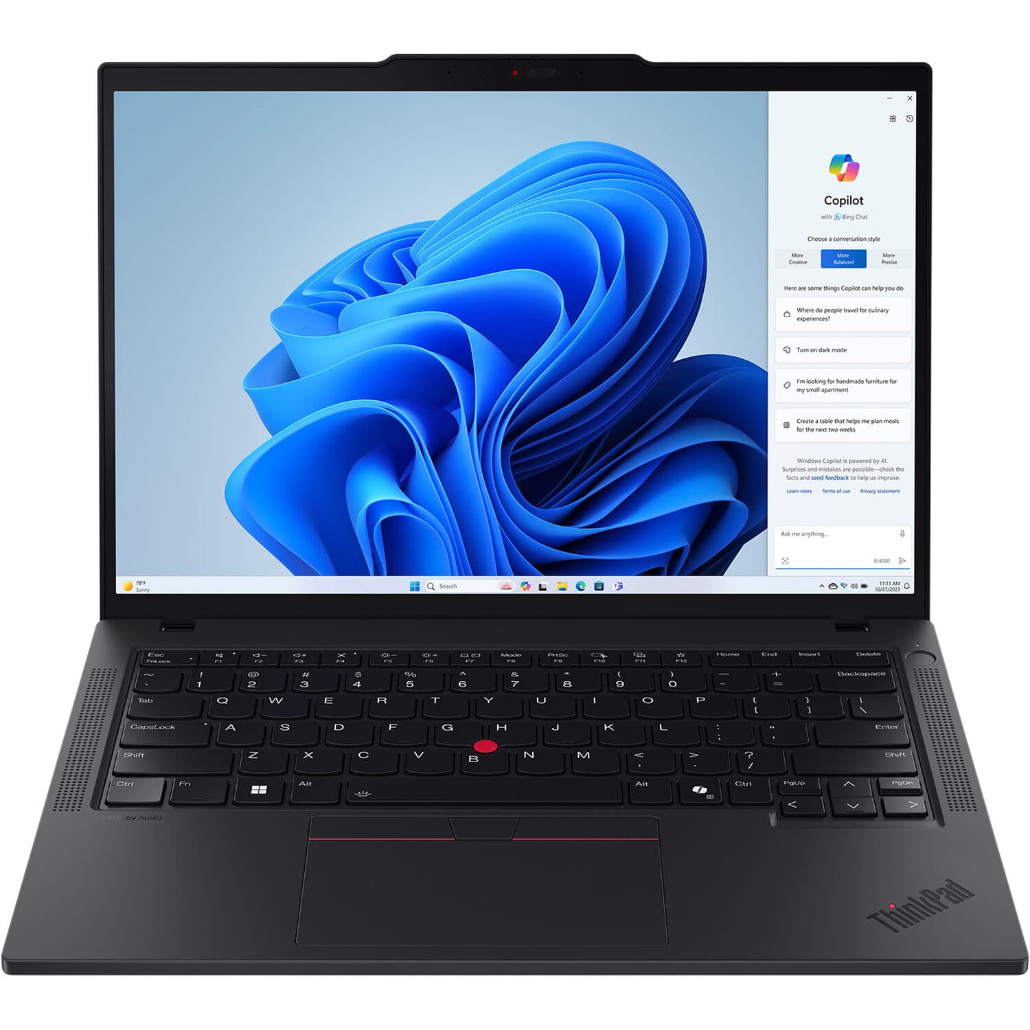 Lenovo ThinkPad P14s AMD Gen 5 mobile workstation with 14-inch 1920 x 1200 display and black chassis