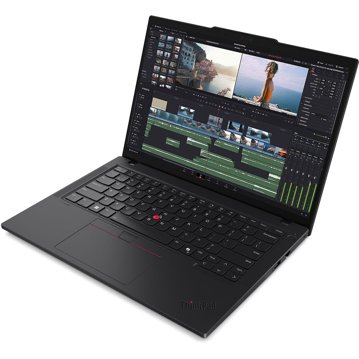 Lenovo ThinkPad P14s AMD Gen 5 mobile workstation with 14-inch 1920 x 1200 display and black chassis