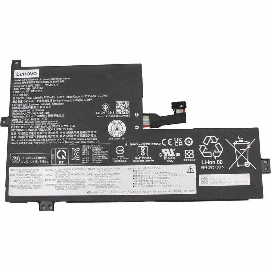 Lenovo 5B11B36317 Rechargeable Li-Ion Battery Pack for Chromebook | OEM