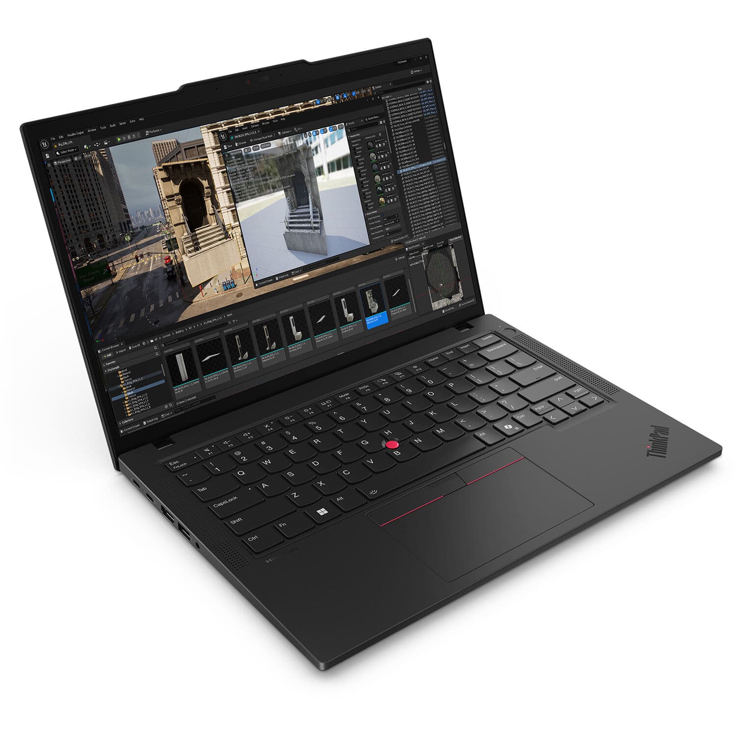 Lenovo ThinkPad P14s AMD Gen 5 mobile workstation with 14-inch 1920 x 1200 display and black chassis
